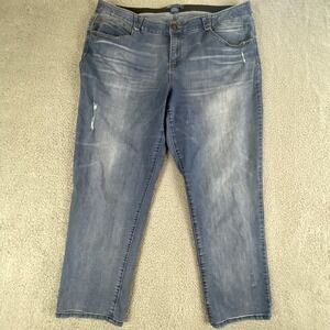 Democracy Ab Solution Jeans Womens 22W Blue Straight Medium Wash Denim Stretch